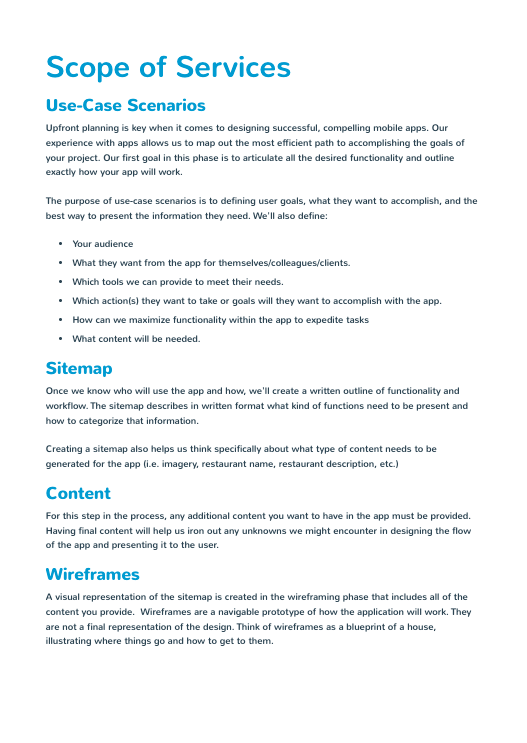 Mobile Web App Proposal Template